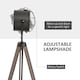 image 6 of HOMCOM Floor Lamp with Adjustable Tripod for Living Room Bedroom, Vintage Spotlight Reading Lamp with Wood Legs, 115155cm, Grey