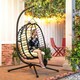 image 8 of Outsunny Rattan Hanging Egg Chair w/ Stand, Cushion, Headrest 