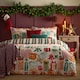 image 1 of furn. All Wrapped Up Reversible Printed Super King Duvet Set Green | Super King