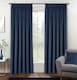 image 2 of Luxury Enhanced Living Navy Velvet, Supersoft, Blackout, Thermal Curtains with Tape Top (PAIR) - 90 x 72 inch (229x183cm)
