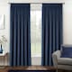 image 2 of Luxury Enhanced Living Navy Velvet, Supersoft, Blackout, Thermal Curtains with Tape Top (PAIR) - 90 x 72 inch (229x183cm)