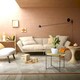 image 2 of Gold Oval Side Table