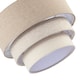 image 4 of Contemporary Round Triple Tier Beige and Oatmeal Linen Pendant Shade