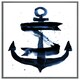 image 3 of Watercolour anchor (Picture Frame) Black | M