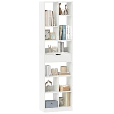 COSTWAY 180CM Bookcase Modern Bookshelf with 10 Open Cubes White