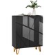 image 6 of HOMCOM Shoe Storage Cabinet with Soft-Close Hinges, Black