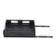 image 2 of Living and Home Black Steel Pull-Out Bowl Rack for Kitchen Storage
