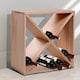 image 2 of HOMCOM Wooden Wine Rack for 24 Bottle Square Tabletop Storage Holder Stand