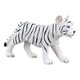 image 3 of MOJO Wildlife & Woodland White Tiger Cub Standing Toy Figure, Black/White (387014)