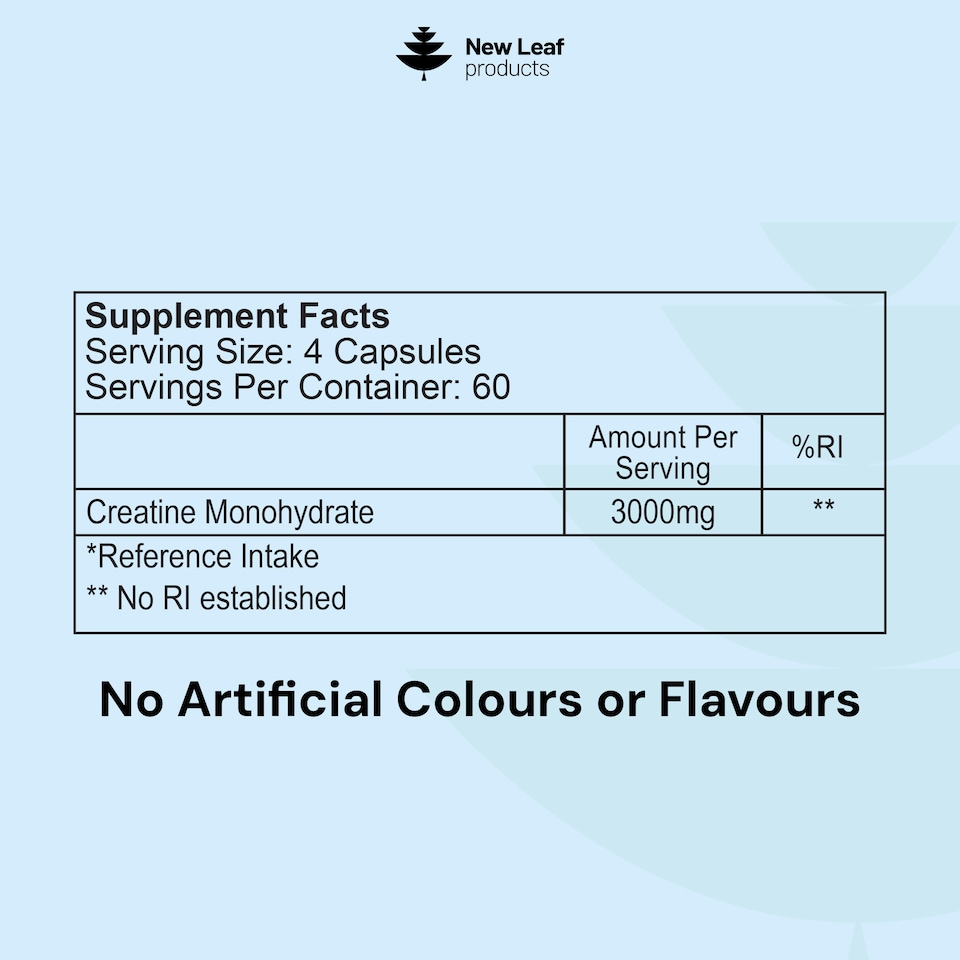 image 1 of Creatine Monohydrate Capsules 3000mg - Gym Workout Supplement