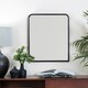 image 2 of Fine Decor MR3712W Brice Black Metal Framed Mirror, Black Black