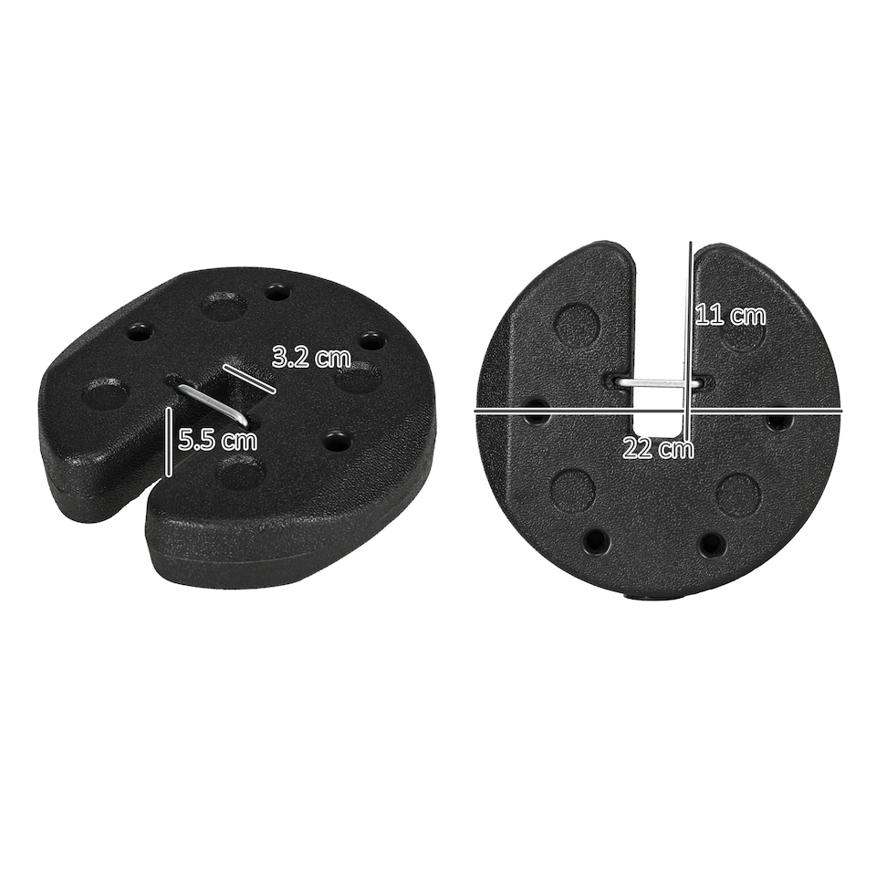 image 1 of Outsunny Gazebo Weights Set of 4, Total 12KG Weights for Gazebo Legs with Reinforce Pins and Carry Belt, for Gazebos Shelters Marquees Tents