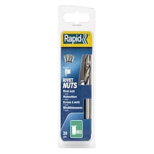 Rapid Steel Rivet Nuts M3 (Pack 20 + Free Drill Bit)