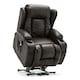 image 3 of Caesar Dual Motor Rise Recliner Bonded Leather Heat And Massage Chair (Brown)