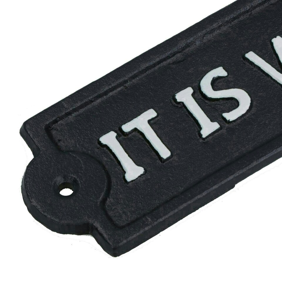 image 1 of It Is What It Is Sign Cast Iron Sign Plaque Wall Door Fence Gate Post House Garden