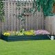 image 2 of Outsunny Galvanised Raised Garden Bed Metal Planter Box with Open Bottom, Green