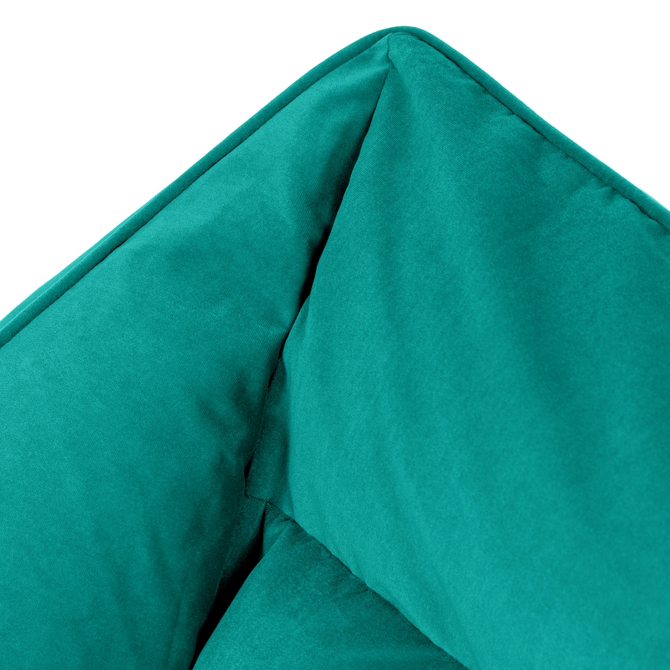 image 1 of icon Natalia  Velvet Armchair and Footstool Bean Bag, Teal