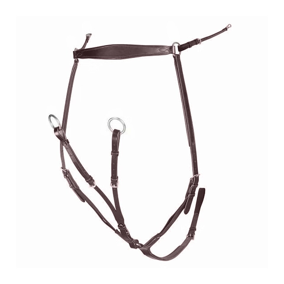 image 1 of Velociti Lusso Leather Horse Breastplate - Havana - Pony