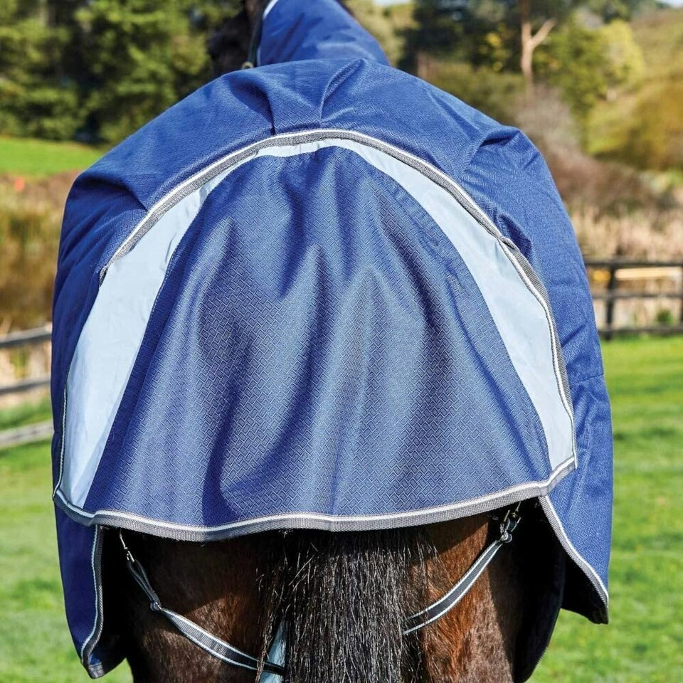 image 1 of Weatherbeeta Comfitec Premier Free II Standard-Neck Lightweight Horse Turnout Rug - Dark Blue/Grey/White - 6´ 5"