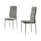image 1 of Furniturebox Paloma 2x Grey Fabric Silver Legs Dining Chair