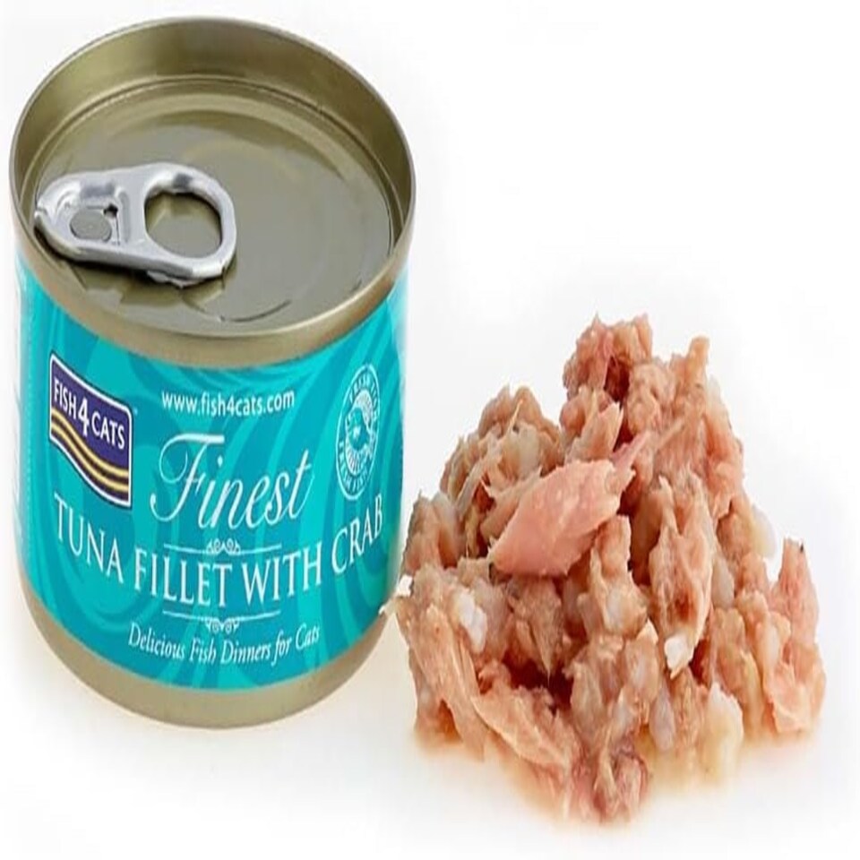 image 1 of Fish4Dogs Tuna Plus Crab Cat Food Tin, 70 g, Pack of 10