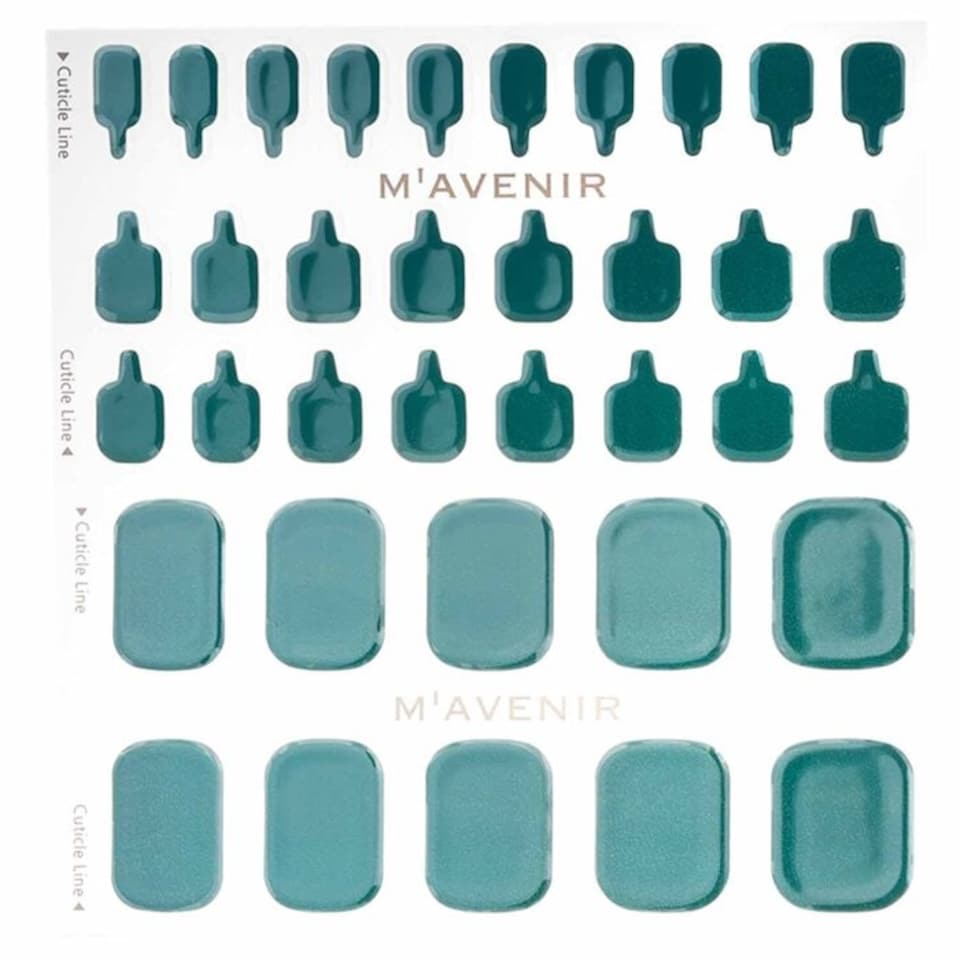 image 1 of Nail Sticker (green) - # Vintage Mint Pedi - 36pcs Green