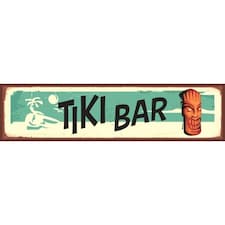 Tiki Bar Beach PVC Party Sign Decoration 110cm x 26cm