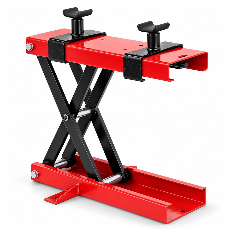 image 1 of 500kg Motorcycle Motor Bike Stand Scissor Lift Jack Workshop | Red