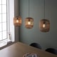 image 2 of Mathias Bar Pendant Ceiling Lamp, Natural Bamboo, Plywood, Matt Black Paint