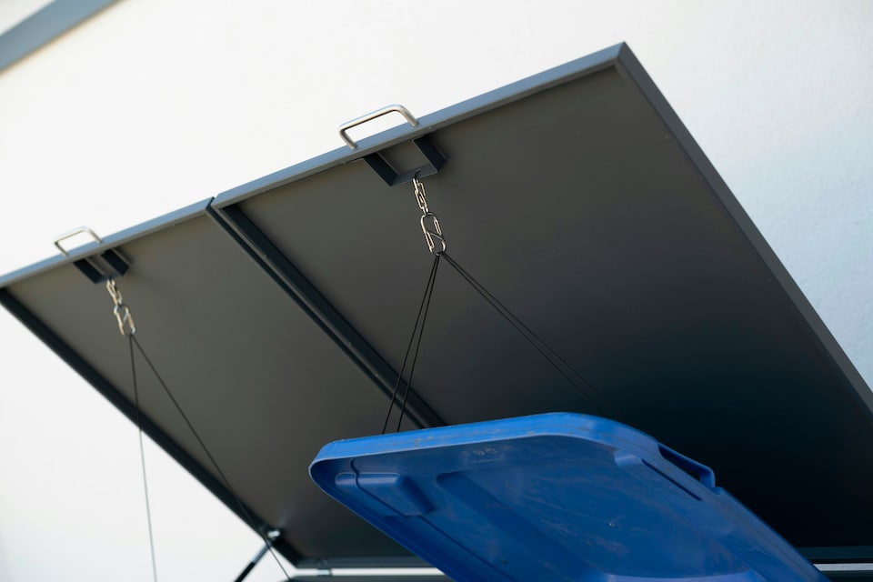 image 1 of Trimetals Double 240L Wheelie Bin Store Anthracite Grey | Grey