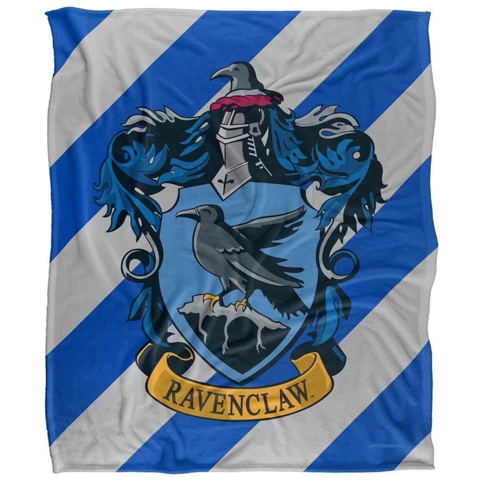 image 1 of Harry Potter Ravenclaw Striped Blanket - Multicoloured - One Size
