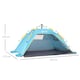 image 5 of Outsunny 2 Man Pop-up Beach Tent Sun Shade Shelter Hut w/Windows Door Light Blue