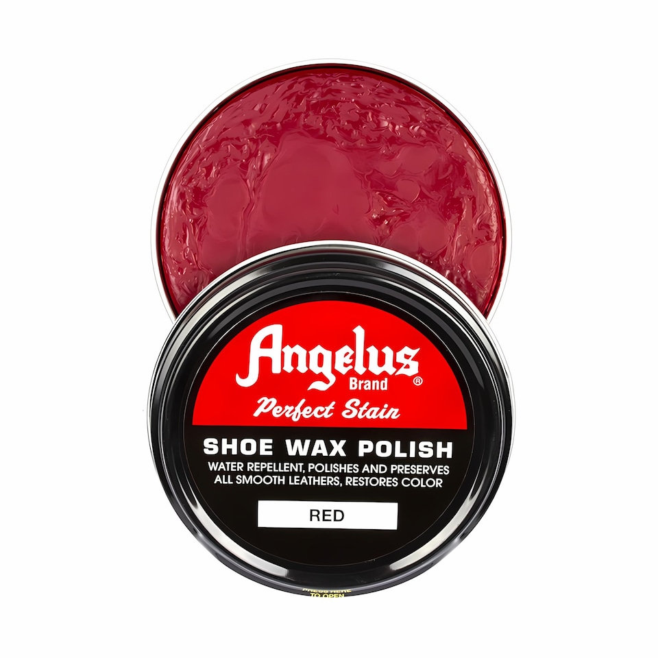 image 1 of Angelus Perfect Stain Wax Polish - All-in-One Leather Shoe Care 60ml | Red | Red