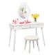 image 1 of COSTWAY Pretend Makeup Dressing Table Kids Vanity White