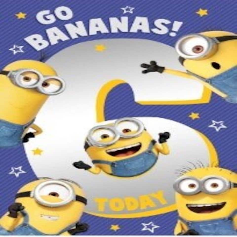 image 1 of Despicable Me Minions Age 6 Birthday Card