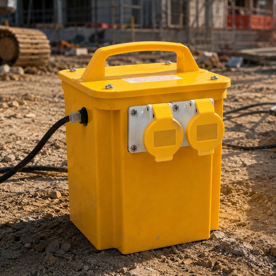 image 1 of 3.3KVA Site Transformer 110V Twin Outlet 16 AMP KVA 3.3 | Yellow