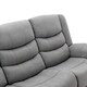image 6 of Seattle Manual Fabric Recliner 3 Seater Sofa (Grey)