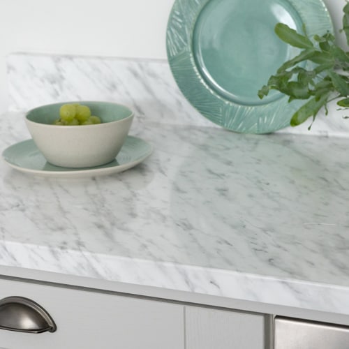 Sticky Back Plastic Marble Carrara Grey Kitchen Self-adhesive Vinyl Wrap for Cupboards, Doors and Worktops 67.5cm x 1m - d-c-fix