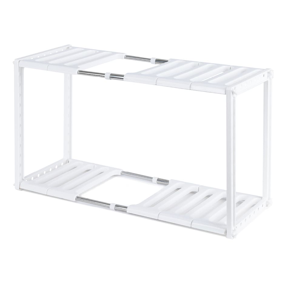 image 1 of Under Sink Storage Shelf White
