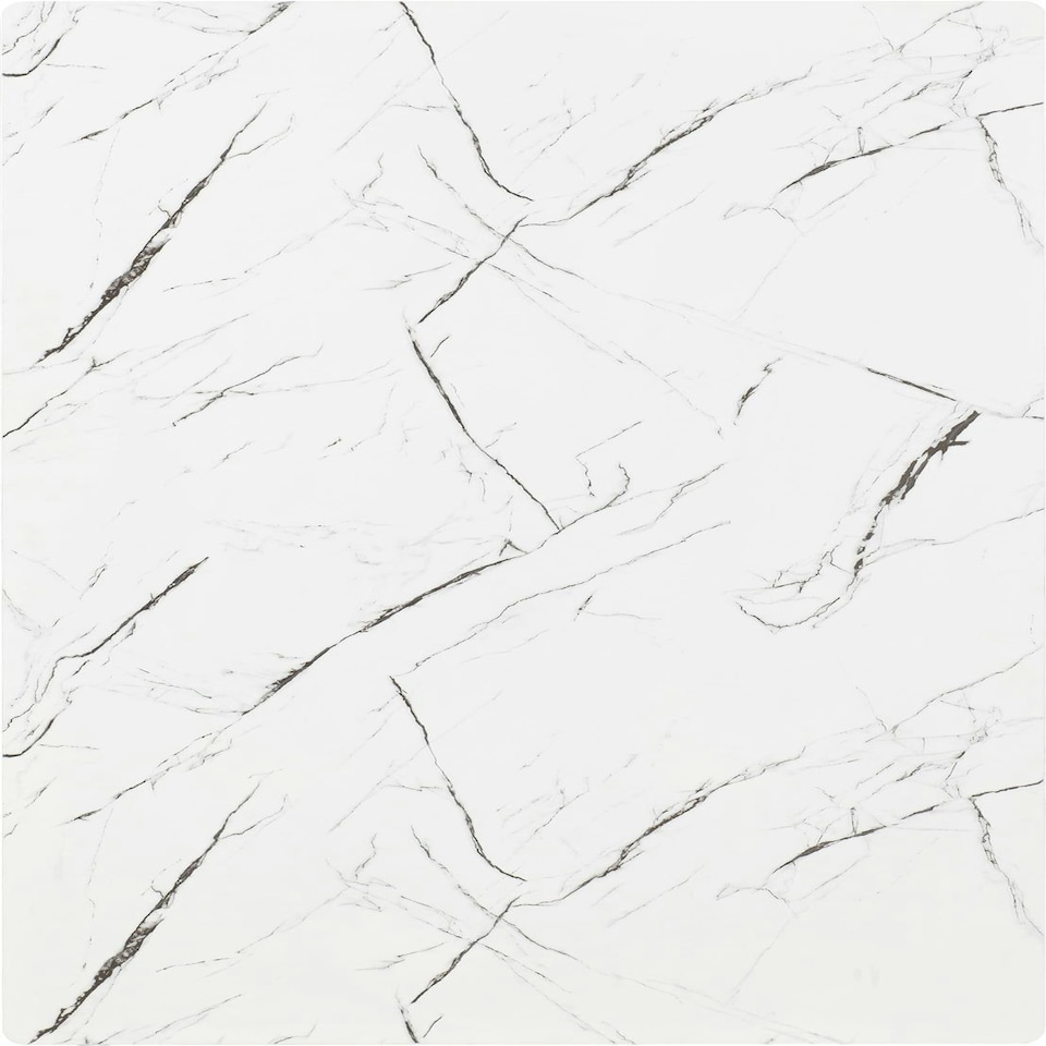 image 1 of Marlow Dining Set with Sheldon Chairs White | White Marble/Grey Boucle