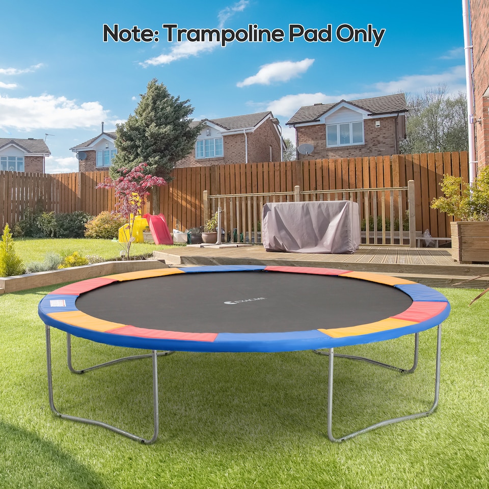 Trampoline Pod HOMCOM 12FT Trampoline Spring Cover, Plastic Trampoline Pad ...