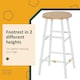 image 5 of HOMCOM 3-Piece Dining Set with 2 Matching Chairs and 1 Table, White and Oak