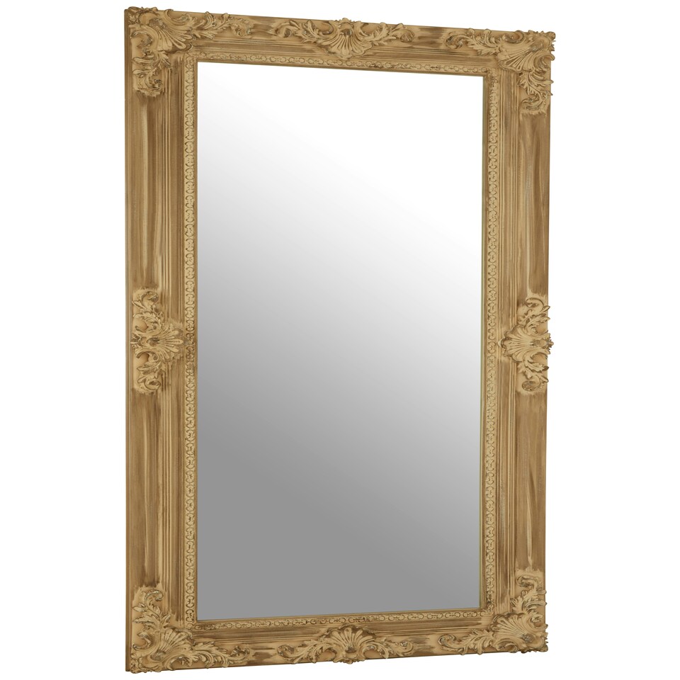 image 1 of Exquisite Design Wall Mirror, Everyday Use Hallway Mirror For Makeup, Versatile Slim Mirror For Lounge Cream