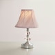 image 2 of ValueLights Pair Of Modern Polished Chrome Touch Table Lamps With Pink Pleated Shades