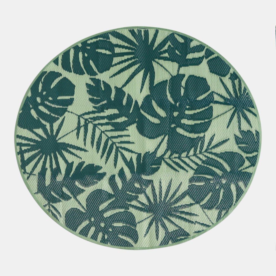 image 1 of OHS Palms Reversible Outdoor Garden Rug Waterproof Area Floor Mat | Green | Green