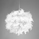 image 4 of Eye-Catching and Designer Small White Feather Decorated Pendant Lighting Shade | White | White | 1