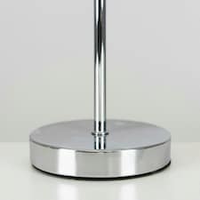 ValueLights Modern Pair Of Chrome Touch Table Lamps With Mustard And Grey Shades
