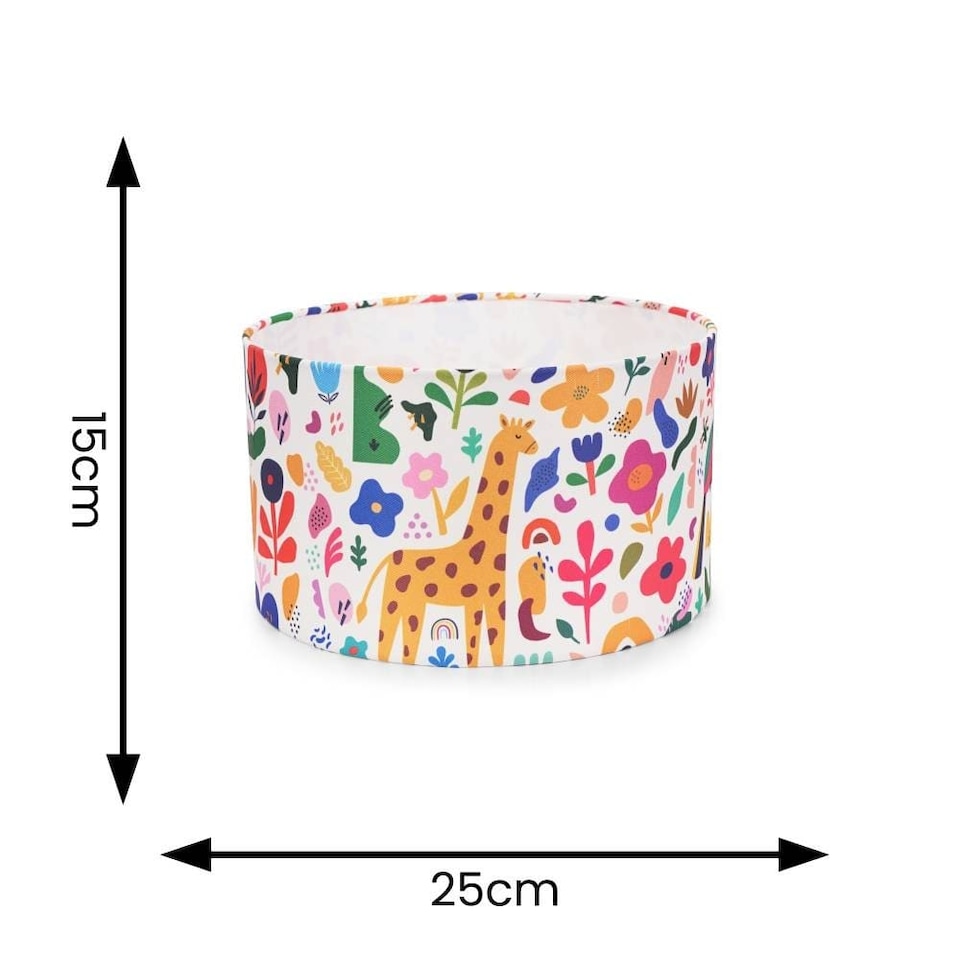 image 1 of ValueLights Kids Bright Floral Easy Fit Ceiling Light Shade
