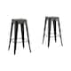 image 1 of Furniturebox 2x Colton 'Tolix' Style Black Metal Bar Stools
