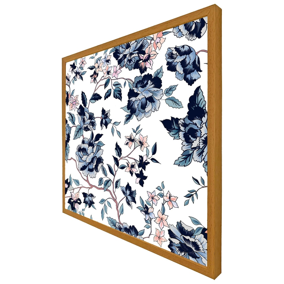 image 1 of Blue flower illustrations (Picture Frame) Grey | L